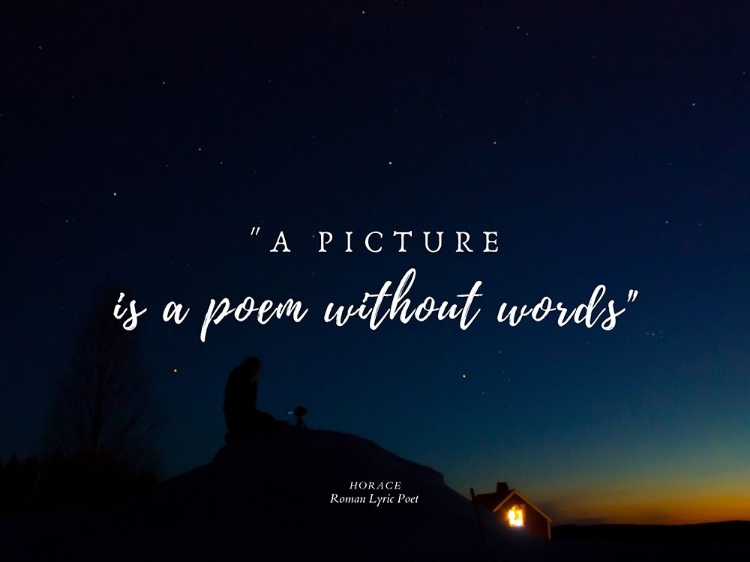 Picture of HORACE QUOTE: A PICTURE IS A POEM