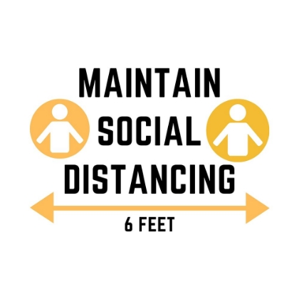 Picture of ARTSY QUOTES QUOTE: MAINTAIN SOCIAL DISTANCING