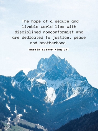 Picture of MARTIN LUTHER KING, JR. QUOTE: SECURE AND LIVABLE WORLD