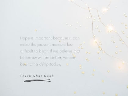 Picture of THICH NHAT HANH QUOTE: HOPE IS IMPORTANT