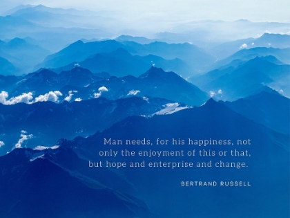Picture of BERTRAND RUSSELL QUOTE: FOR HIS HAPPINESS