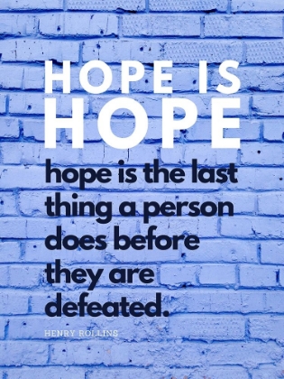 Picture of HENRY ROLLINS QUOTE: HOPE IS HOPE
