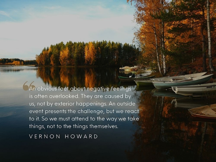 Picture of VERNON HOWARD QUOTE: NEGATIVE FEELINGS