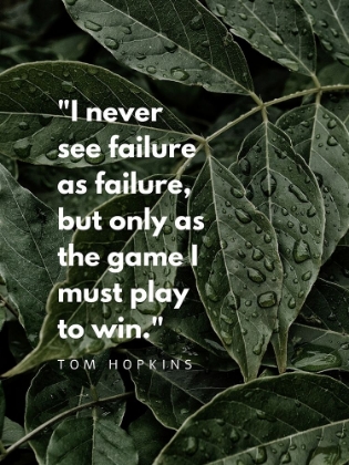 Picture of TOM HOPKINS QUOTE: FAILURE AS FAILURE