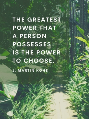 Picture of J. MARTIN KOHE QUOTE: POWER TO CHOOSE