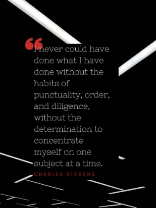 Picture of CHARLES DICKENS QUOTE: HABITS OF PUNCTUALITY