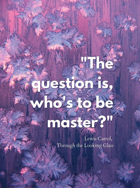 Picture of LEWIS CARROL QUOTE: MASTER