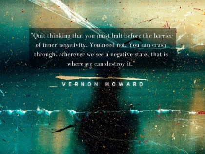 Picture of VERNON HOWARD QUOTE: QUIT THINKING