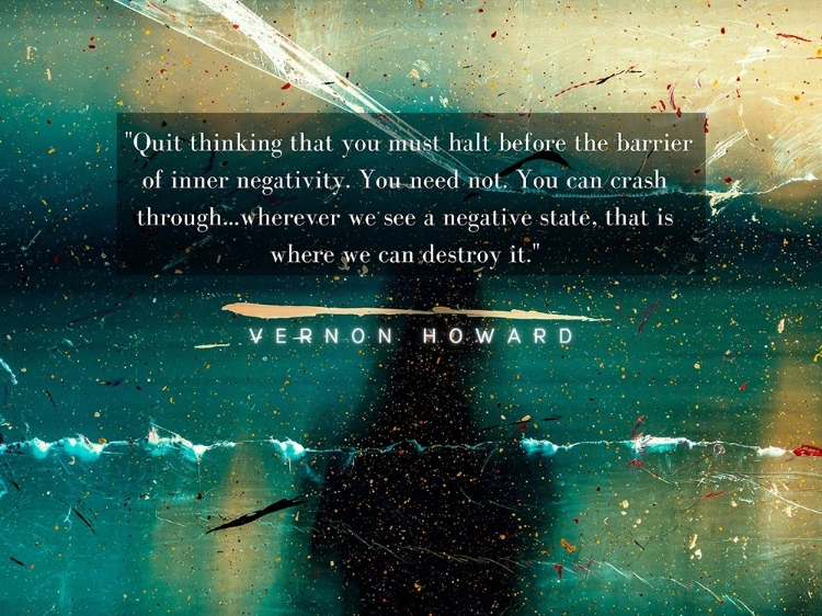 Picture of VERNON HOWARD QUOTE: QUIT THINKING