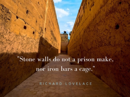 Picture of RICHARD LOVELACE QUOTE: STONE WALLS