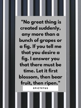 Picture of EPICTETUS QUOTE: NO GREAT THING