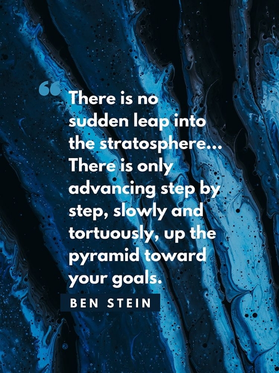 Picture of BEN STEIN QUOTE: NO SUDDEN LEAP
