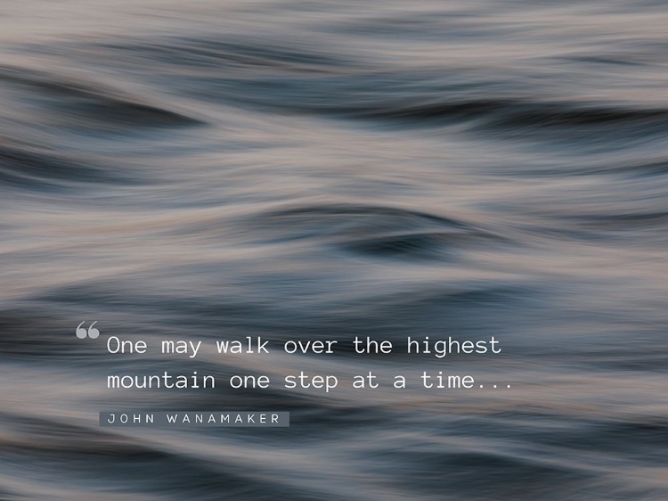 Picture of JOHN WANAMAKER QUOTE: ONE STEP AT A TIME