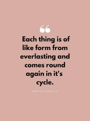 Picture of MARCUS AURELIUS QUOTE: EACH THING
