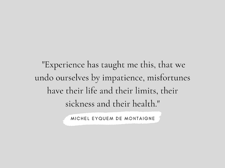 Picture of MICHEL EYQUEM DE MONTAIGNE QUOTE: EXPERIENCE