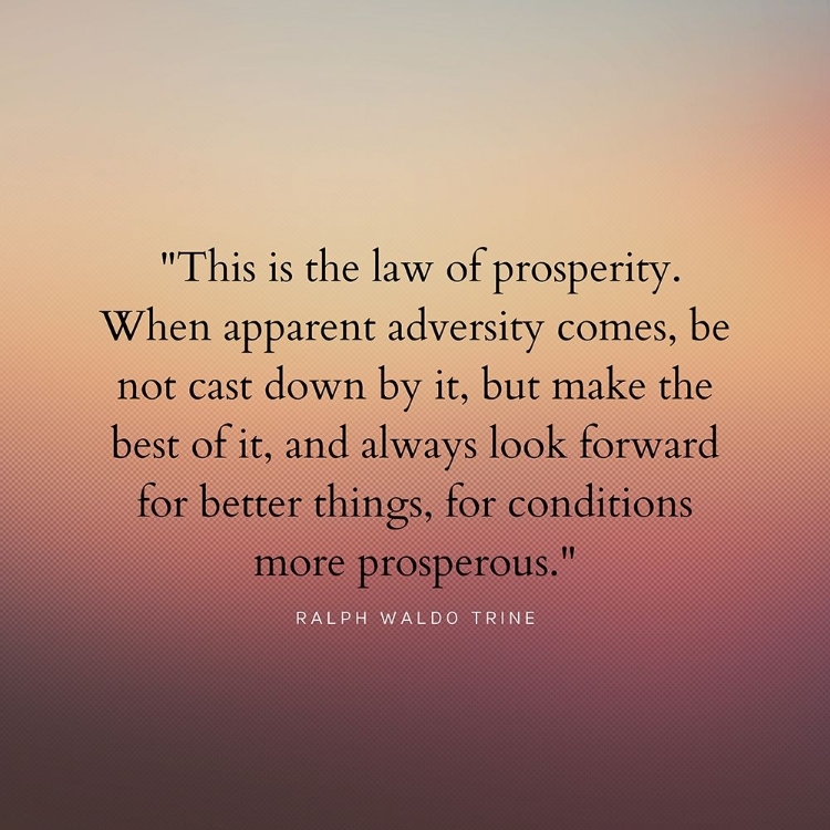 Picture of RALPH WALDO TRINE QUOTE: LAW OF PROSPERITY