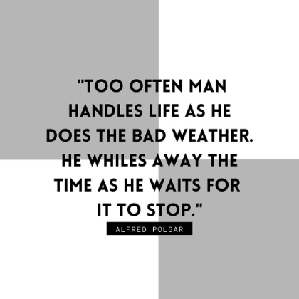 Picture of ALFRED POLGAR QUOTE: BAD WEATHER