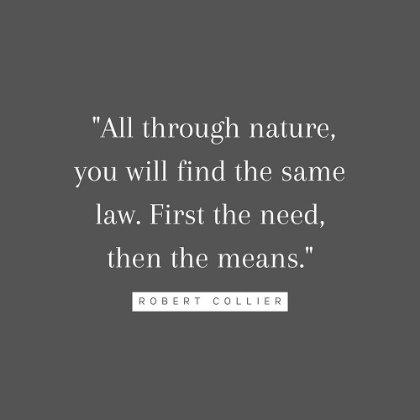Picture of ROBERT COLLIER QUOTE: THE MEANS