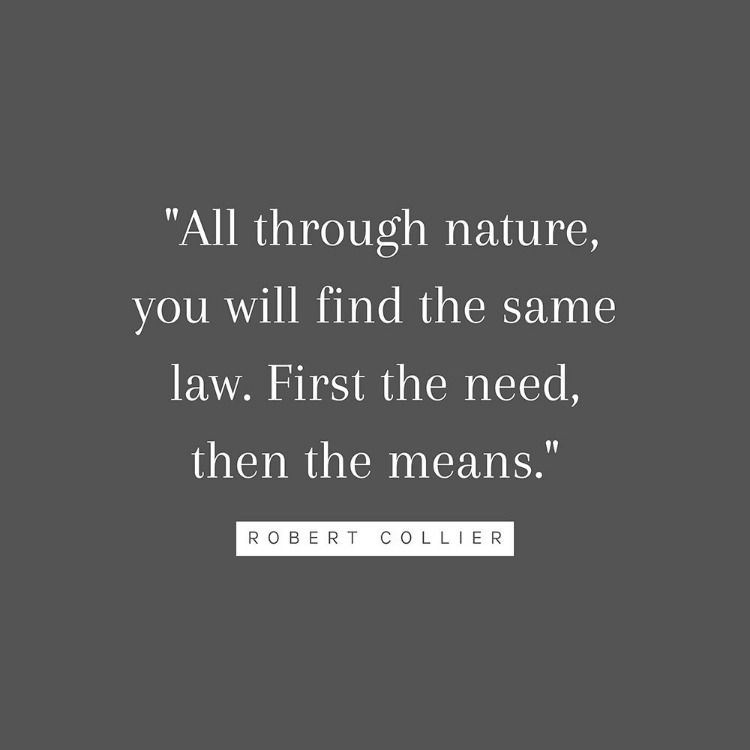 Picture of ROBERT COLLIER QUOTE: THE MEANS
