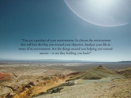 Picture of W. CLEMENT STONE QUOTE: YOUR ENVIRONMENT