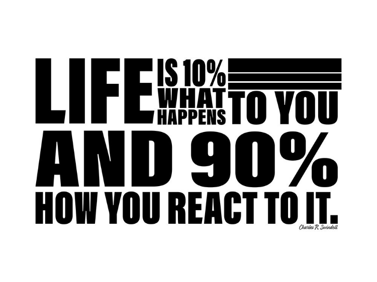 Picture of CHARLES R. SWINDOLL QUOTE: HOW YOU REACT