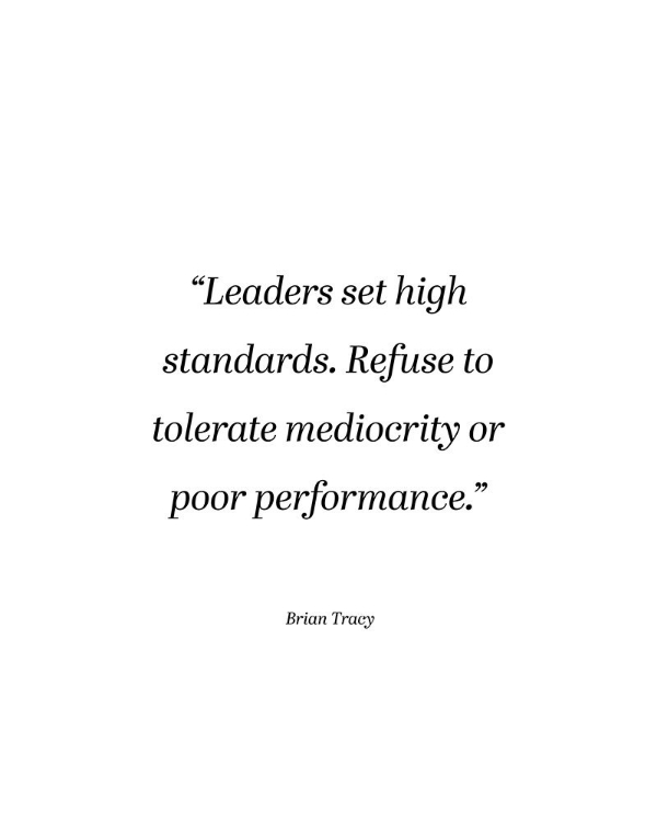 Picture of BRIAN TRACY QUOTE: HIGH STANDARDS