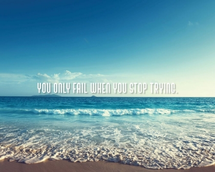 Picture of ARTSY QUOTES QUOTE: YOU ONLY FAIL