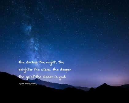 Picture of FYDOR DOSTOYEVESKY QUOTE: DARKER THE NIGHT