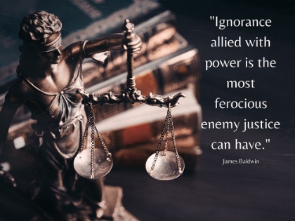 Picture of JAMES BALDWIN QUOTE: IGNORANCE