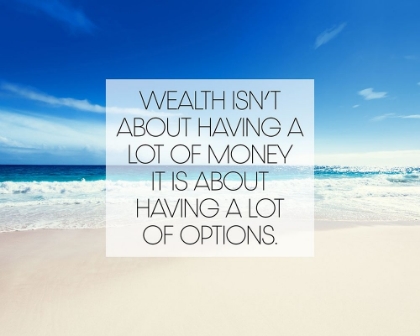 Picture of ARTSY QUOTES QUOTE: WEALTH AND OPTIONS