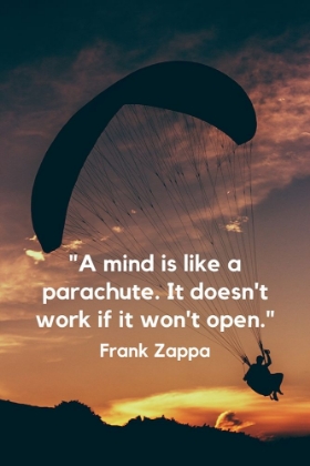 Picture of FRANK ZAPPA QUOTE: MIND LIKE A PARACHUTE