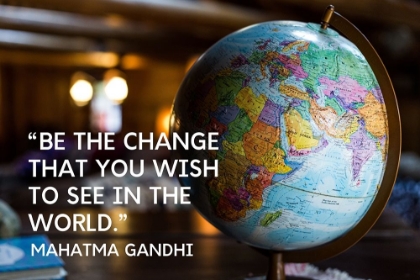 Picture of MAHATMA GANDHI QUOTE: BE THE CHANGE