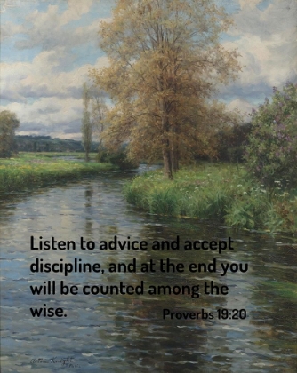 Picture of BIBLE VERSE QUOTE PROVERBS 19:20, LOUIS ASTON KNIGHT - AT THE WATERS EDGE