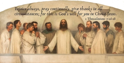 Picture of BIBLE VERSE QUOTE 1 THESSALONIANS 5:16-18, EUGENE BURNAND - THE HIGH PRIESTLY PRAYER