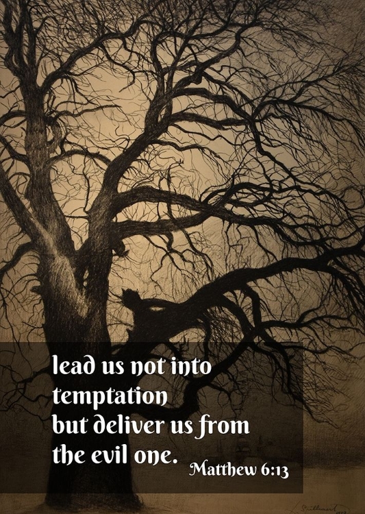 Picture of BIBLE VERSE QUOTE MATTHEW 6:13, LEON SPILLIAERT - TREE IN THE WINTER