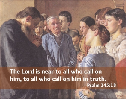 Picture of BIBLE VERSE QUOTE PSALM 145:18, FERDINAND HODLER - DEVOTION