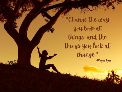 Picture of WAYNE DYER QUOTE: CHANGE