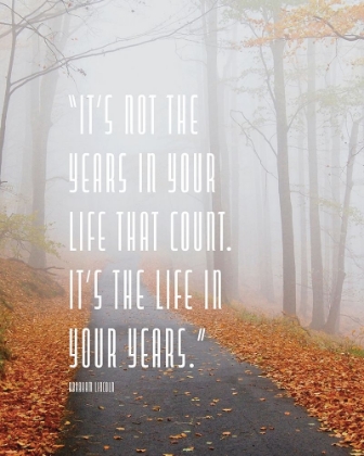 Picture of ABRAHAM LINCOLN QUOTE: LIFE IN YOUR YEARS