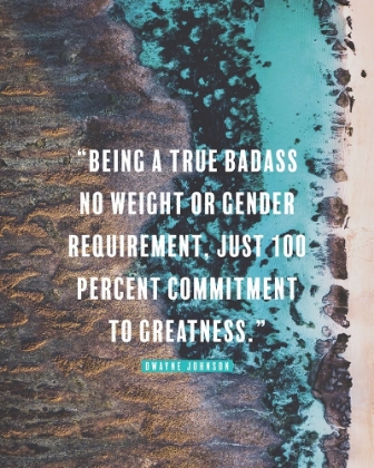 Picture of DWAYNE JOHNSON QUOTE: COMMITMENT TO GREATNESS