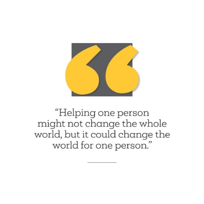 Picture of ARTSY QUOTES QUOTE: HELPING ONE PERSON