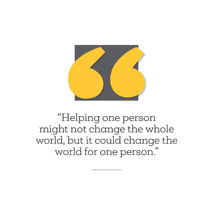 Picture of ARTSY QUOTES QUOTE: HELPING ONE PERSON