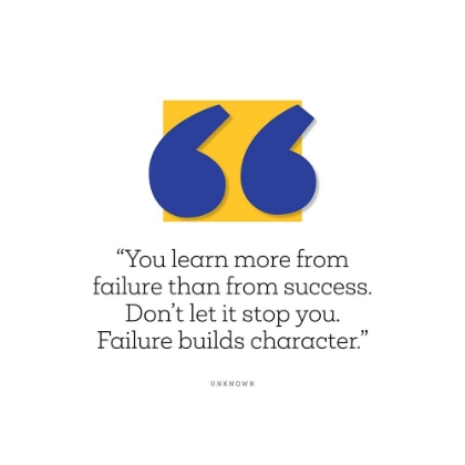 Picture of ARTSY QUOTES QUOTE: FAILURE BUILDS CHARACTER