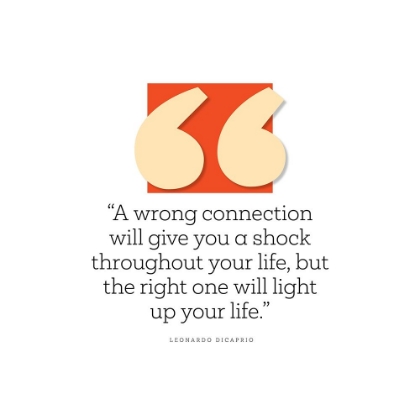 Picture of LEONARDO DICAPRIO QUOTE: WRONG CONNECTION