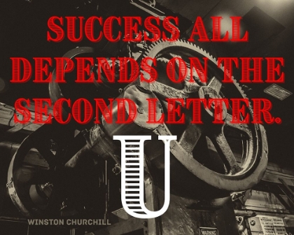 Picture of WINSTON CHURCHILL QUOTE: SUCCESS DEPENDS