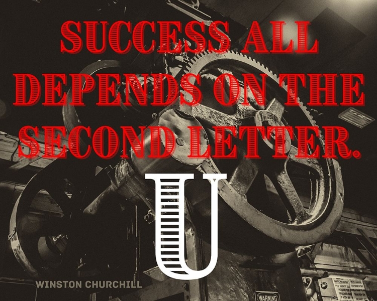 Picture of WINSTON CHURCHILL QUOTE: SUCCESS DEPENDS
