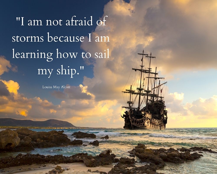 Picture of LOUISA MAY ALCOTT QUOTE: SAIL MY SHIP
