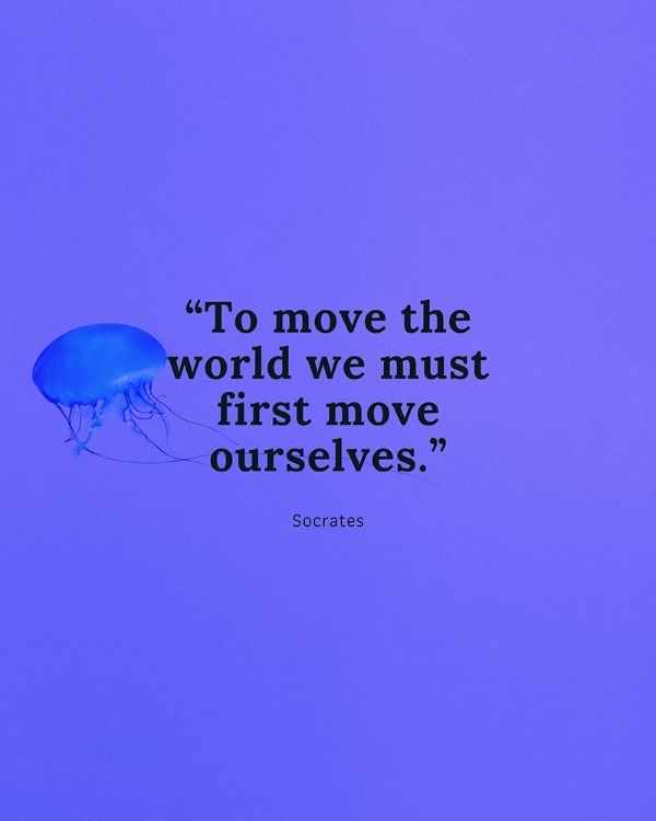 Picture of SOCRATES QUOTE: MOVE OURSELVES