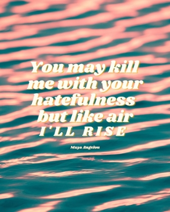 Picture of MAYA ANGELOU QUOTE: HATEFULNESS