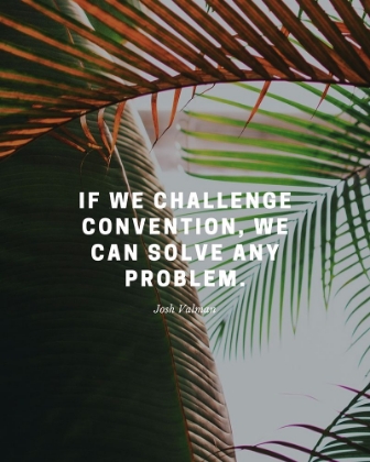 Picture of JOSH VALMAN QUOTE: CHALLENGE CONVENTION