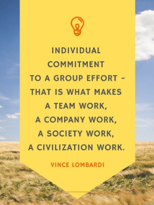 Picture of VINCE LOMBARDI QUOTE: INDIVIDUAL COMMITMENT